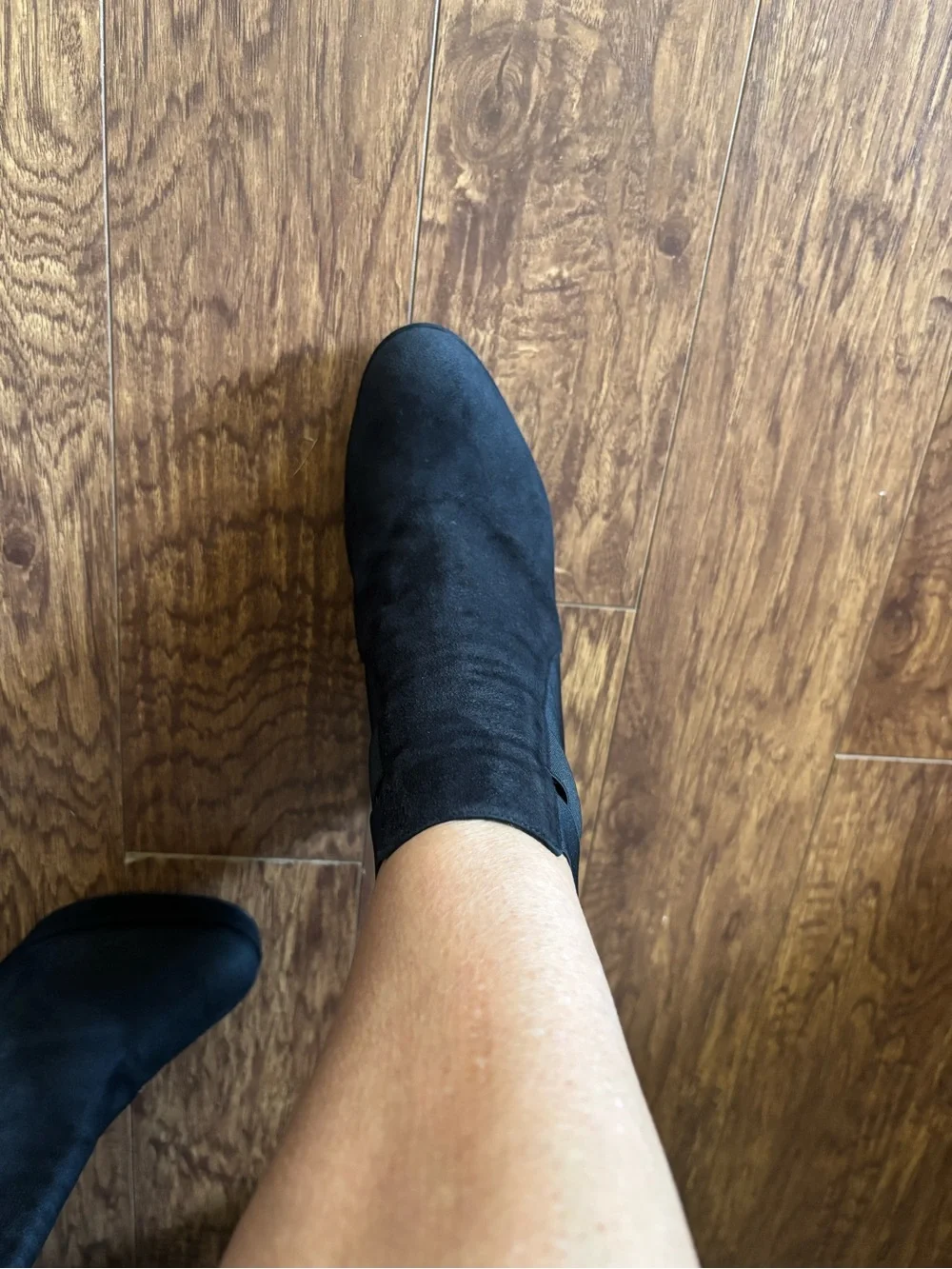 Stuart Weitzman Black Wedge Ankle Boot